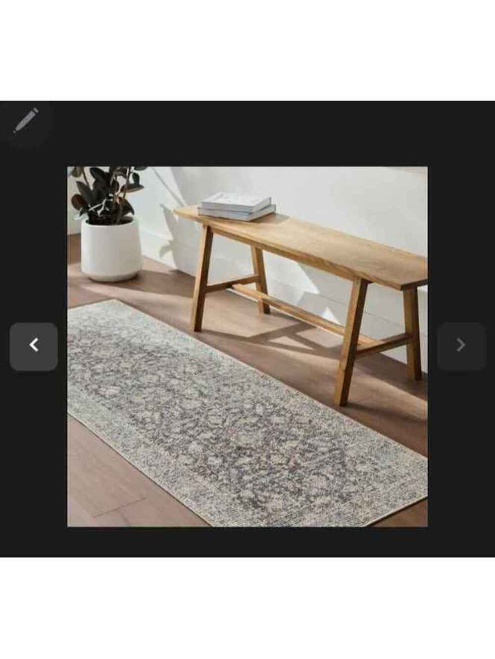 Glenhaven Runner Rug 2'6" x 7'3" Gray Vintage Style Hallway Area Rug New